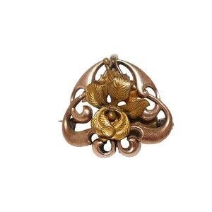 Plainville Stock Co PSCO Floral Pendant Pin Brooch